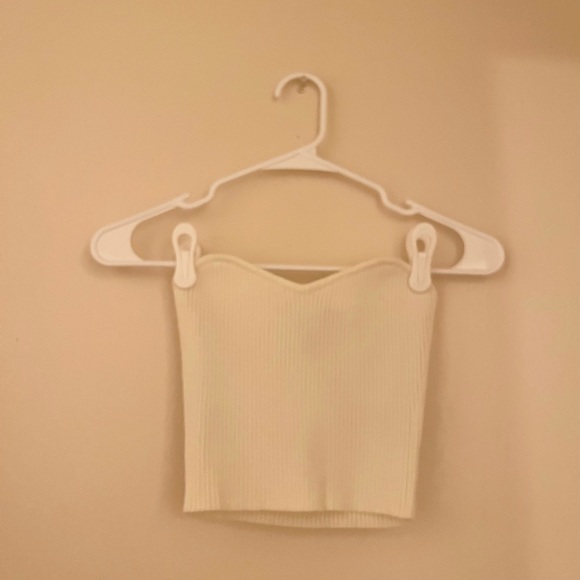 Forever 21 Ribbed Strapless Cropped Tank NWT Size S - Picture 1 of 3